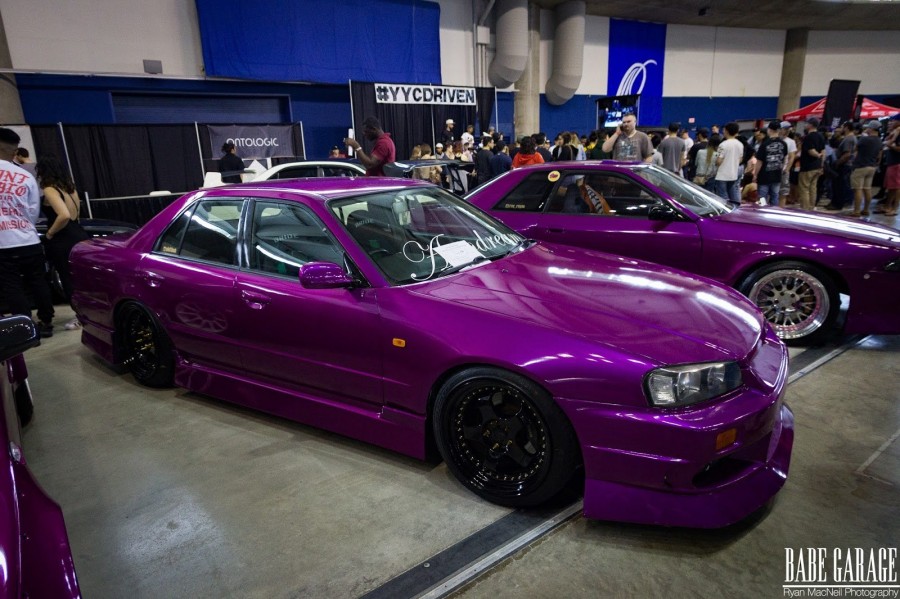 Nissan Skyline R34 wheels Varrstoen ES 6 18″ 9.5J ET12 235/30 10.5J ET22 sedan 