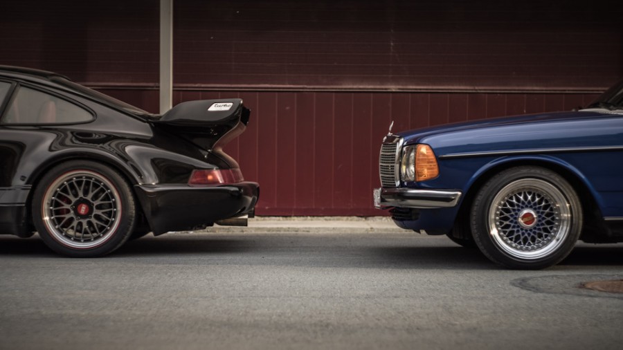 Mercedes-Benz W123 wheels BBS RS 18″ 8.5J ET36 9.5J ET23