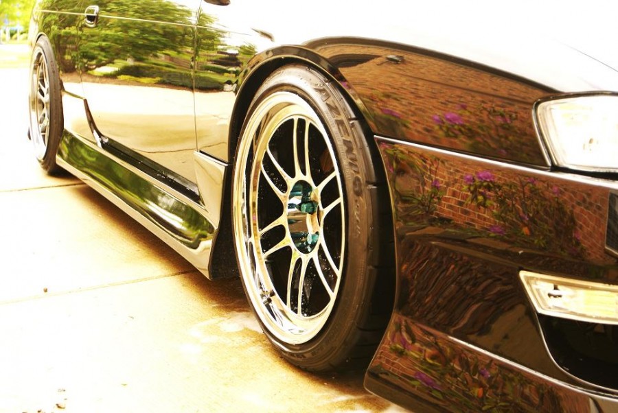 Nissan Silvia S14 wheels Enkei RPF1 18″ 9.5J ET15 225/40 10.5J 245/40