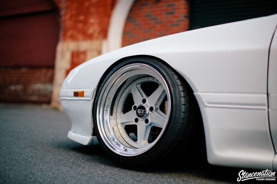 Mazda RX-7 FC wheels Panasport G7 17″ 9J ET-26 12J ET-30