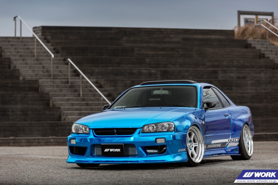Nissan Skyline R34 wheels Work Meister L1 18″