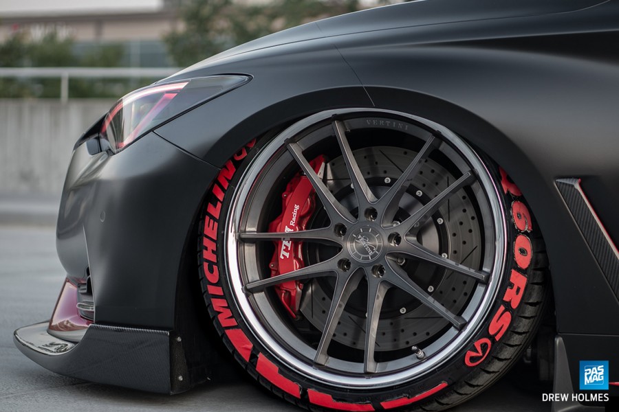 Infiniti Q60 CV37 wheels Vertini RF1.5 20″ 245/35 285/30 Red Sport 