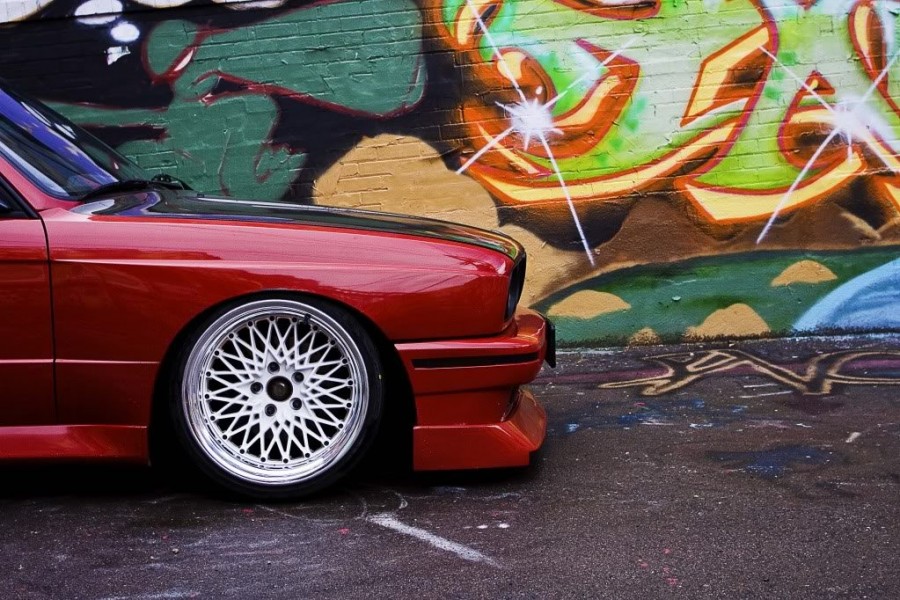 BMW 3 series E30 wheels SSR Formula Mesh 17″ 9J ET-2 215/35 10J 225/35