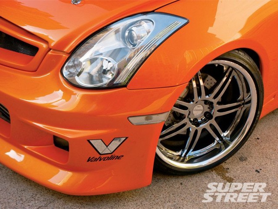 Infiniti G35 Coupe V35 wheels Work Varianza T1S 20″ 9.5J ET15 245/35 11J 275/35