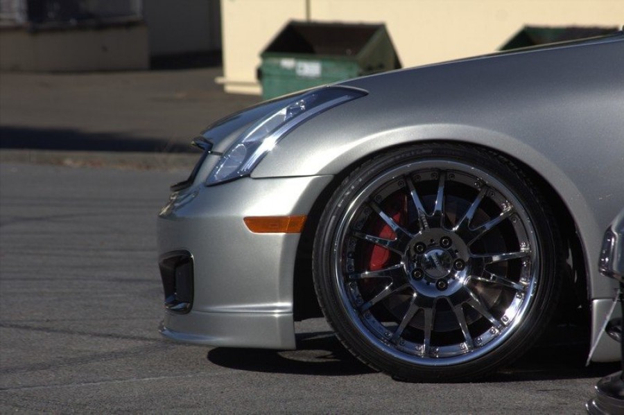 Infiniti G35 Coupe wheels AME Shallen MX 19″ 9J ET-16 235/35 10J ET-19