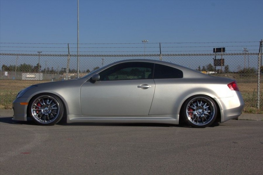 Infiniti G35 Coupe wheels AME Shallen MX 19″ 9J ET-16 235/35 10J ET-19