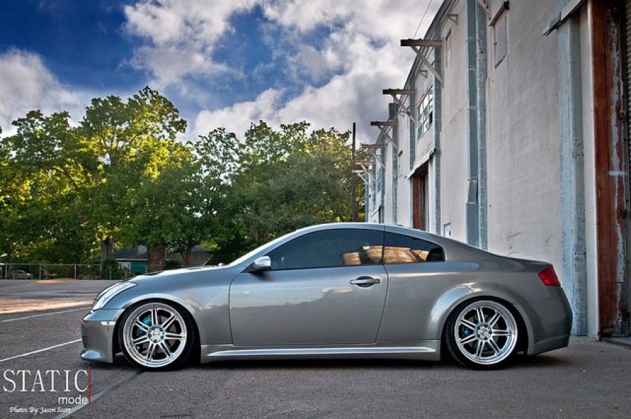 Infiniti G35 Coupe V35 wheels Work Varianza T1S 20″ 9.5J 225/35 10.5J 245/35