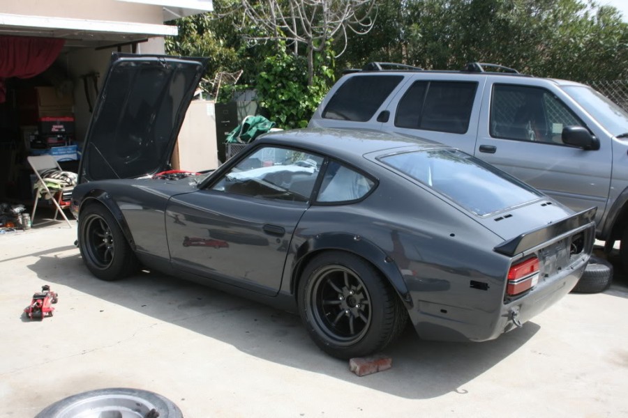 Datsun 240Z wheels Watanabe RS 16″ 9J ET-13 245/45 9.5J ET-19