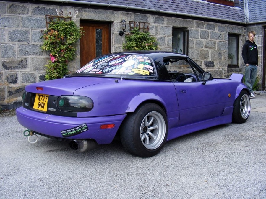 Mazda MX-5 Miata wheels SSR Longchamp XR4 14″ 8J ET3 175/60 Watanabe RS 8.5J ET13 185/60