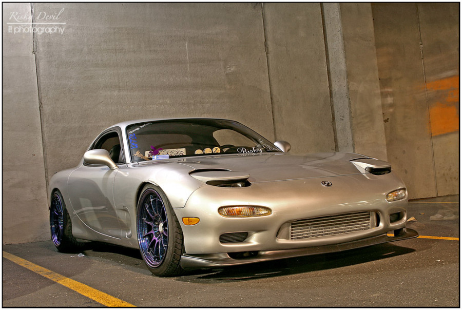 Mazda RX-7 FD wheels Enkei NT03+M 18″ 9.5J ET27 235/40 10.5J ET30 255/35