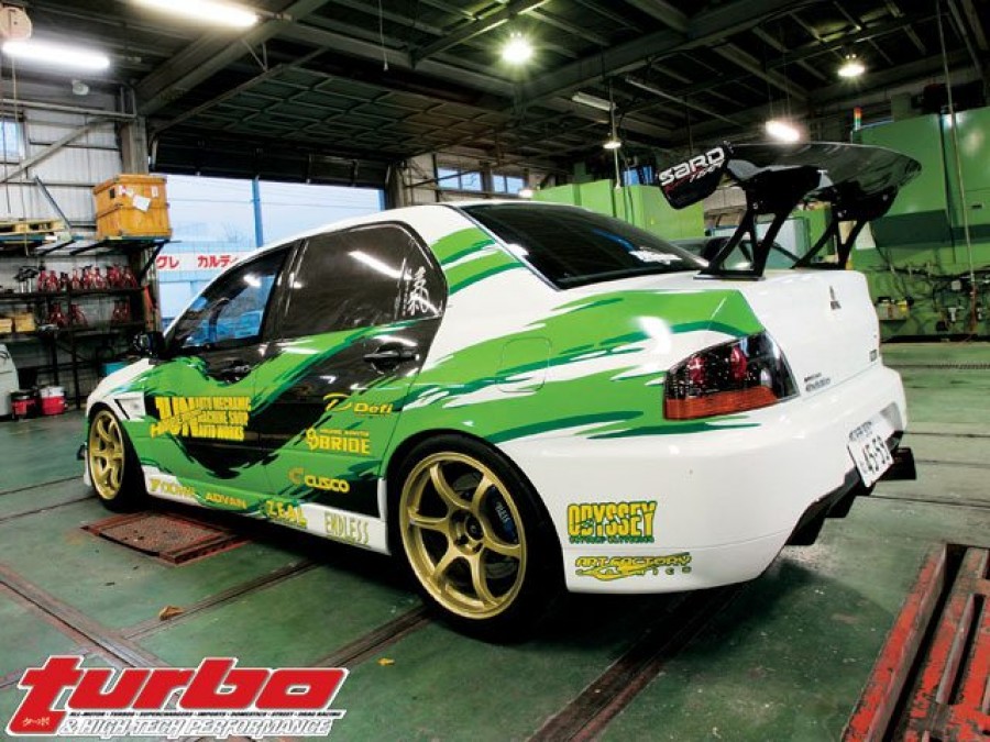 Mitsubishi Lancer Evolution IX wheels Advan Yokohama RG II 18″ 9J ET22 245/40 ET29