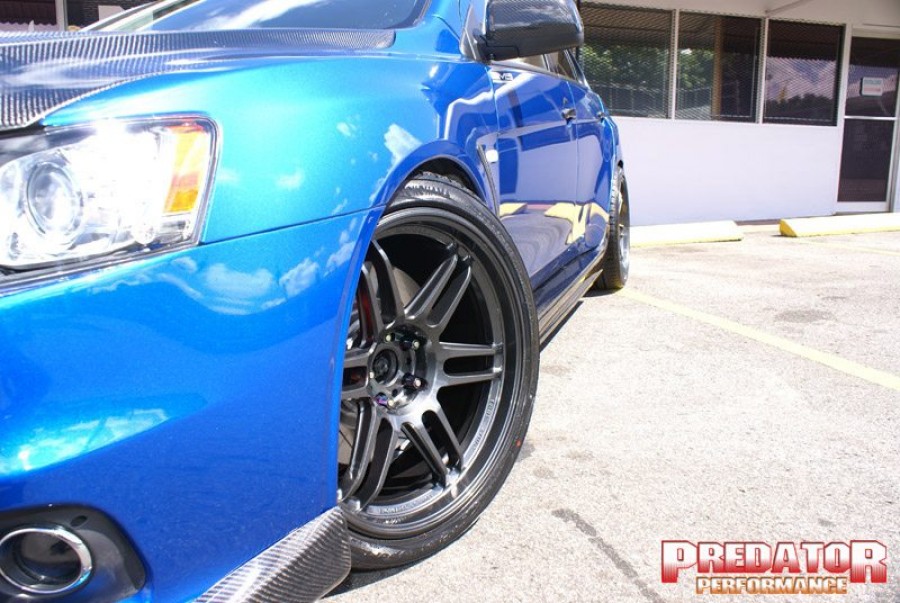 Mitsubishi Lancer Evolution X wheels AME Tracer TM-02 19″ 10.5J ET22 285/30