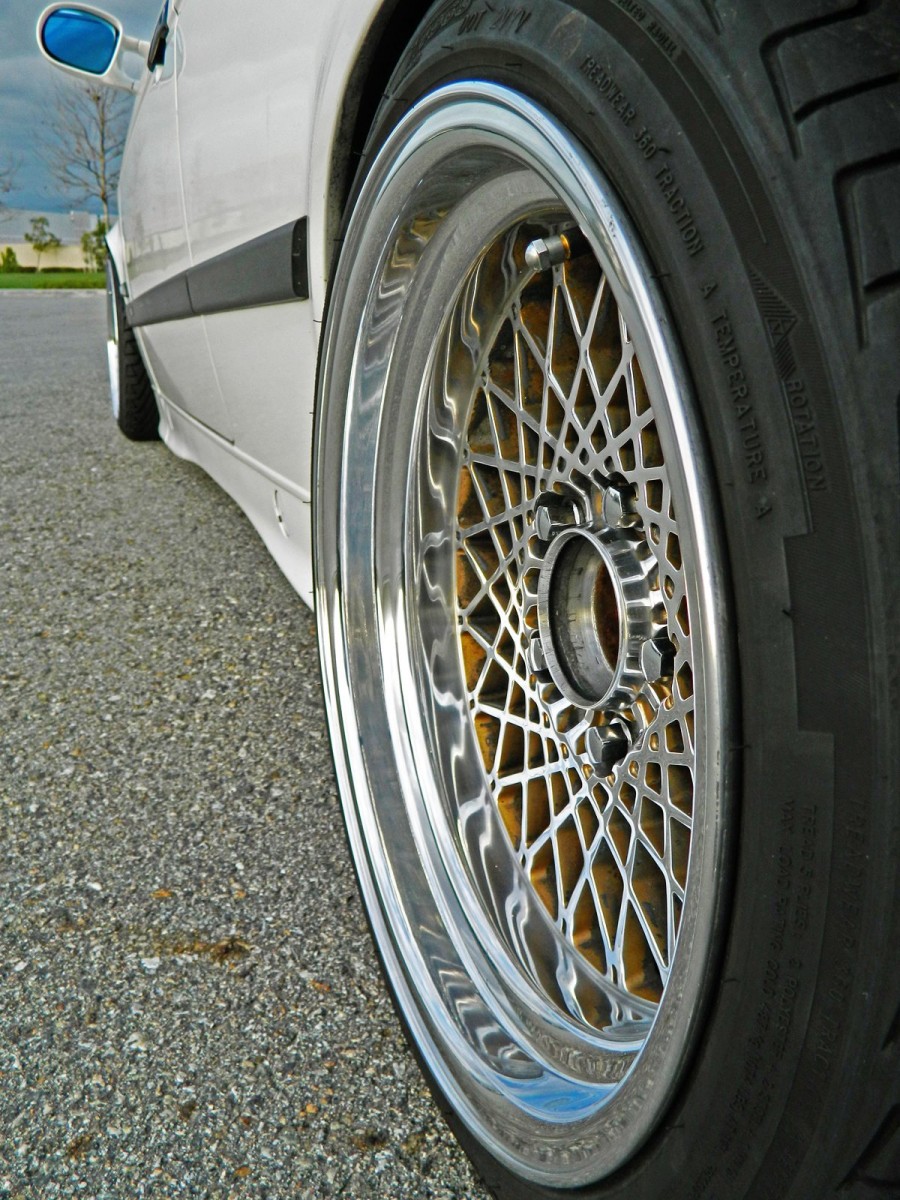 BMW 3 series E36 wheels Hayashi Racing Equipment HR504 16″ 8J ET-5 205/40 318ti Tessa 