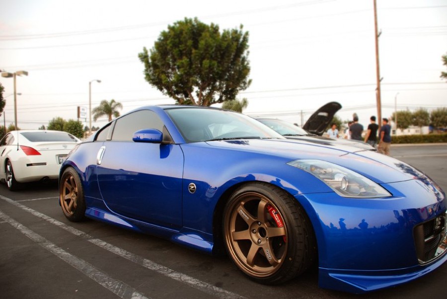 Nissan 350Z wheels Rays Volk Racing TE37 18″ 9.5J ET12 245/35 19″ 10.5J ET15 275/35