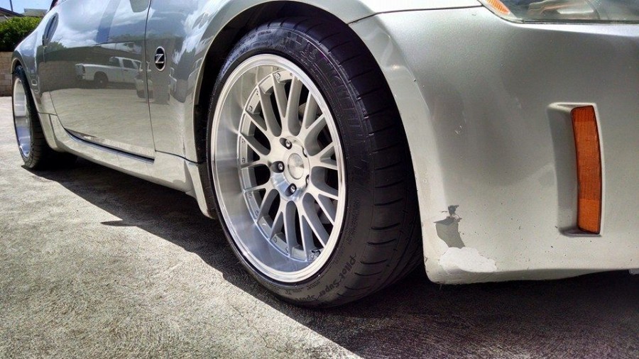 Nissan 350Z wheels Square g6 18″ 9.5J ET12 245/40