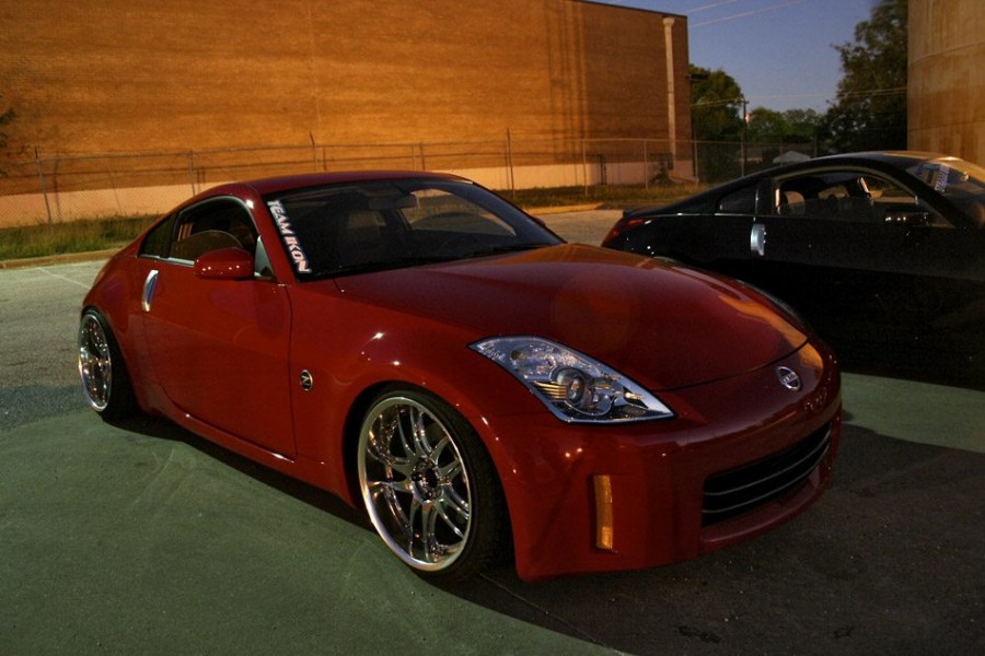 Nissan 350Z wheels Rays Volk Racing GT-V 19″ 9.5J ET4 215/35 10.5J ET-15 235/35