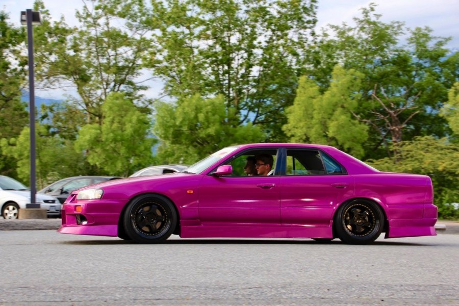 Nissan Skyline R34 Räder Varrstoen ES 6 R18 9.5J ET12 235/30 10.5J ET22 sedan 
