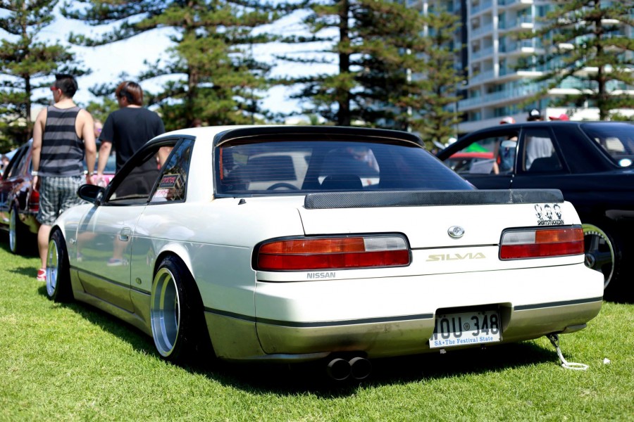 Nissan Silvia S13 Räder Riverside R106 R14 8J ET-23 185/55 Hayashi Racing Equipment Street ST 9J ET-19