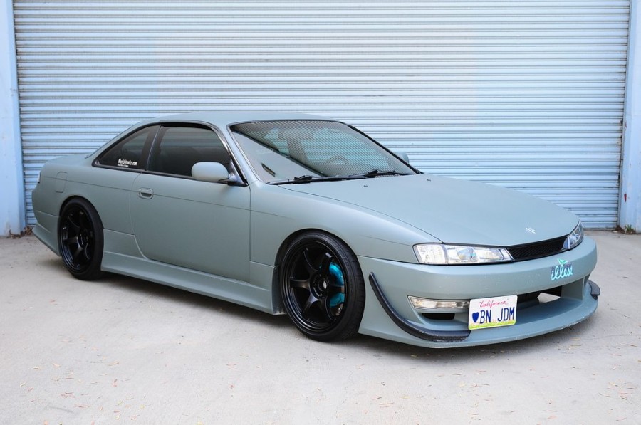 Nissan Silvia S14 Räder Rays Gram Lights 57DR R18 9.5J ET12 225/40 10.5J ET22 245/40