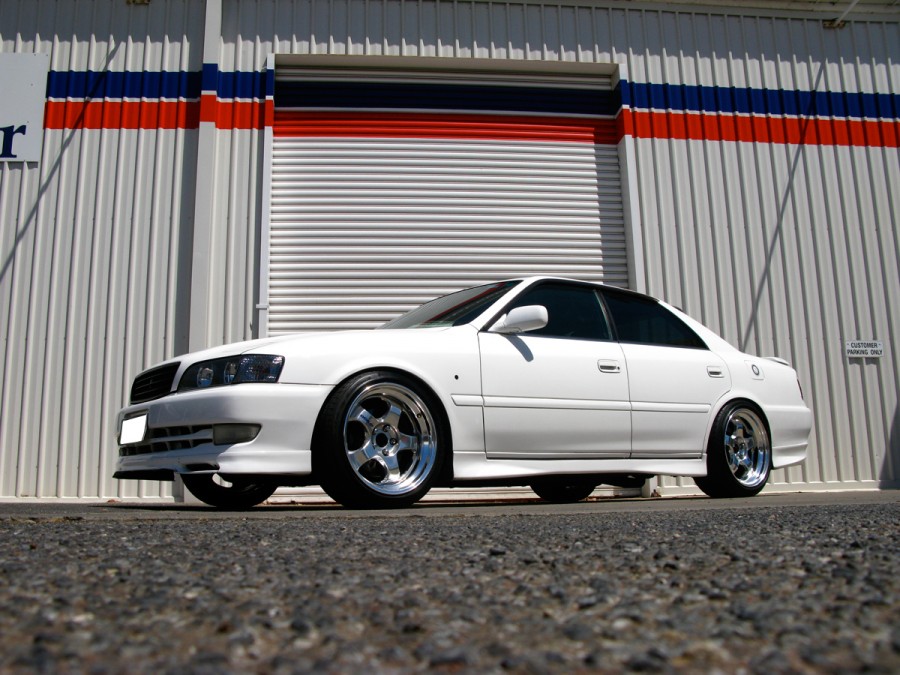 Toyota Chaser 100 Räder Work Meister S1 2P R18 9J ET26 235/40 10J ET33 265/35