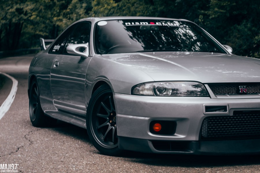 Nissan Skyline R33 Räder Rays Volk Racing CE28N R18 9.5J ET20 GT-R V-Spec 