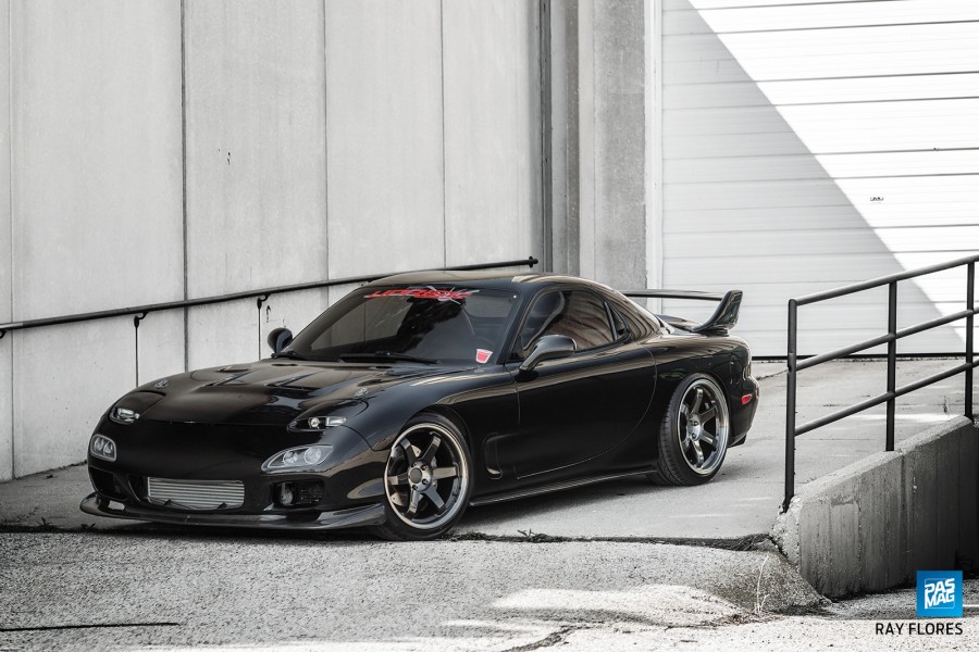 Mazda RX-7 FD Räder Rays Volk Racing TE37SL R18 9.5J ET22 225/40 10.5J 265/35