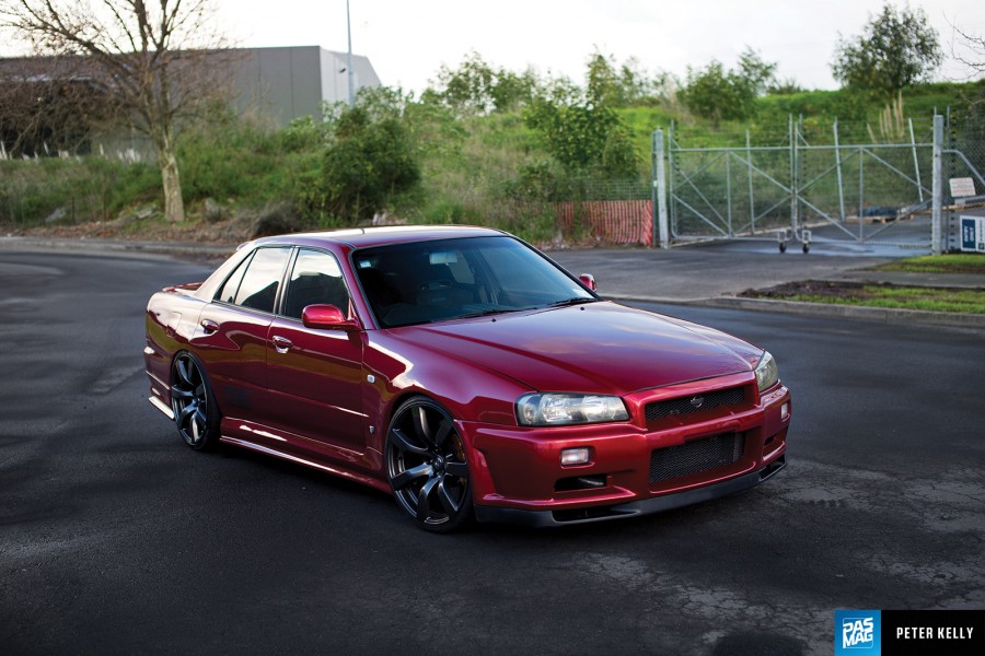 Nissan Skyline R34 Räder OEM Nissan GTR R20 10.5J ET25 285/35