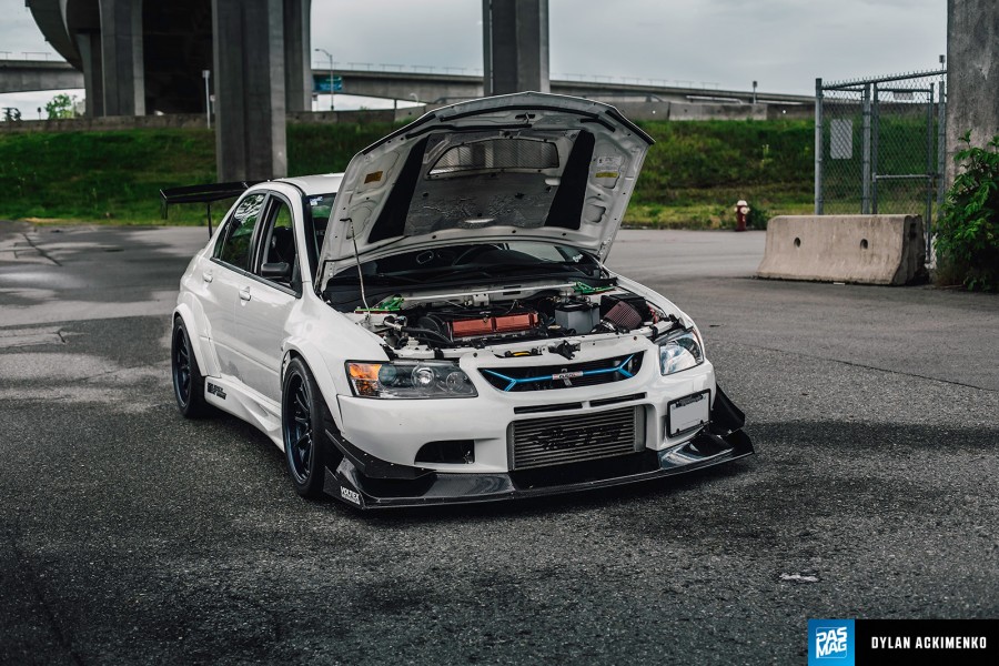 Mitsubishi Lancer Evolution IX Räder Rays Volk Racing CE28N R18 10.5J ET18 295/30