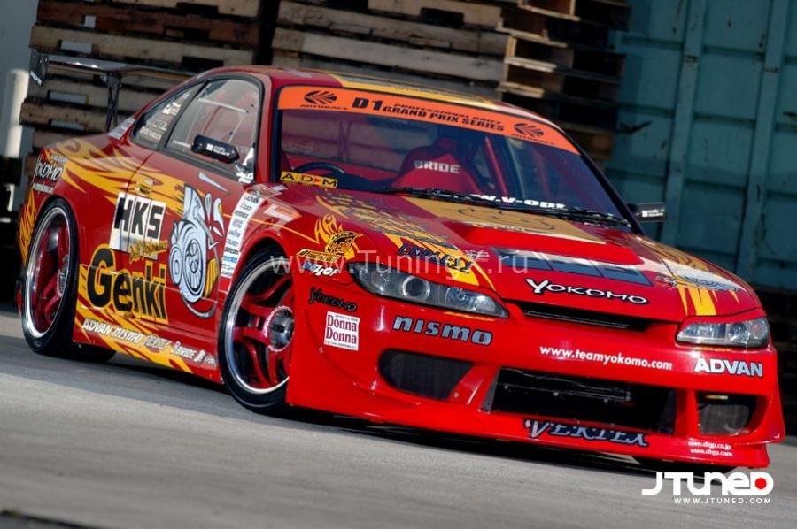 Nissan Silvia S15 Räder Advan Yokohama Super Racing R17 9J ET4 235/40 R18 10J ET6 265/35