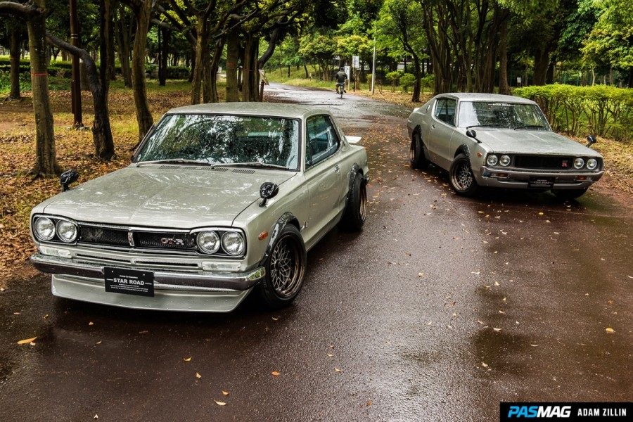 Nissan Skyline GT-R Hakosuka (KPGC10) Räder Star Road Glow Star R15 9J ET10 10J ET-28