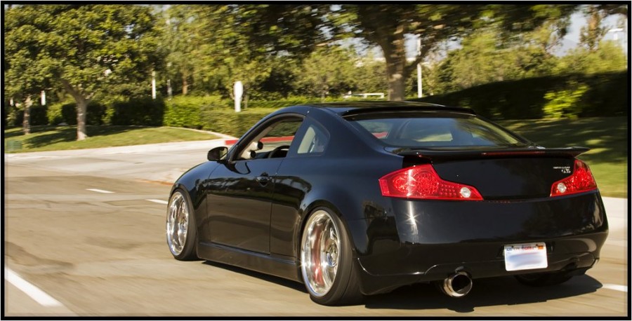 Infiniti G35 Coupe Räder AME Shallen MX R20 9.5J ET-8 245/30 10J ET-6 265/30