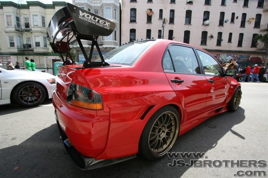 Mitsubishi Lancer Evolution IX Räder Rays Volk Racing SE37K R18 10.5J ET15 265/35
