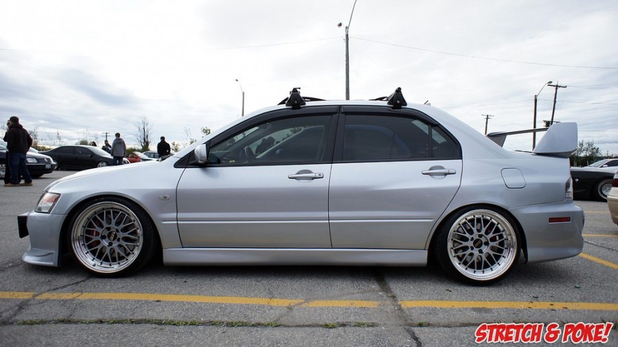 Mitsubishi Lancer Evolution IX Räder BBS LM R18 9J ET5 215/35