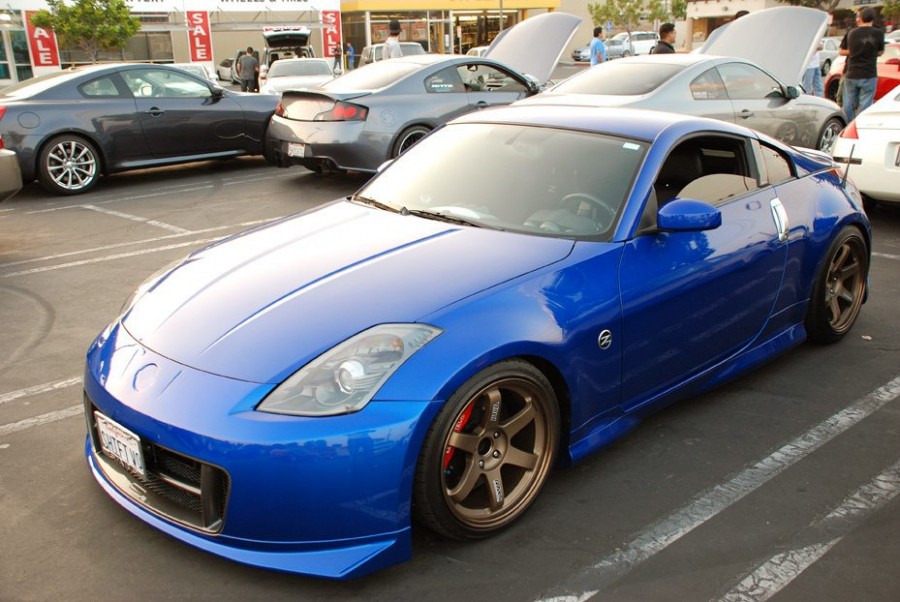 Nissan 350Z Räder Rays Volk Racing TE37 R18 9.5J ET12 245/35 R19 10.5J ET15 275/35