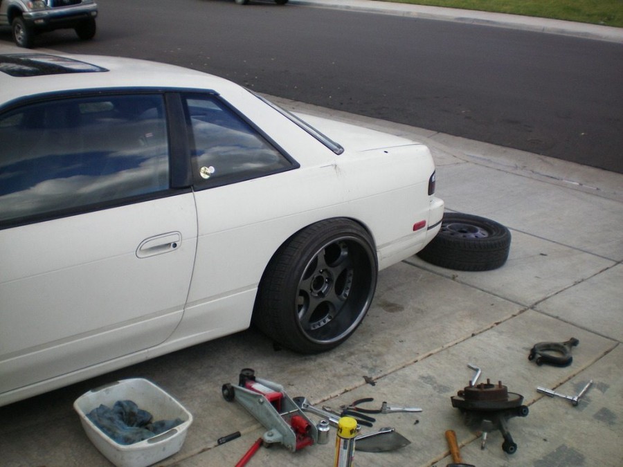 Nissan Silvia S13 rines Work Stitch Evolution 18″ 10J ET-6 225/35 12J ET-7 265/35