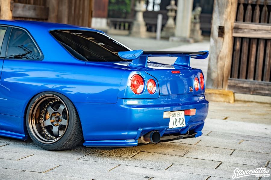 Nissan Skyline R34 rines Work Meister S1 3P 18″ 11J ET-25 255/35