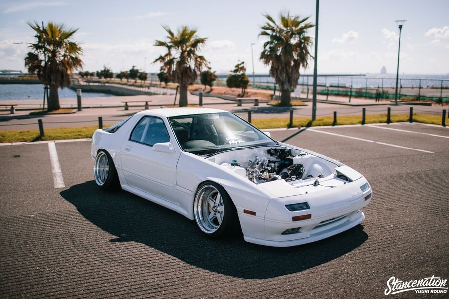 Mazda RX-7 FC rines Panasport G7 17″ 9J ET-26 12J ET-30