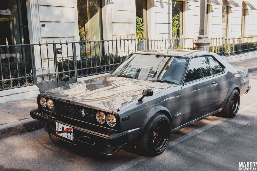 Nissan Skyline C210 rines Watanabe RS 15″ 9.5J ET-15 205/50 10.5J ET-25