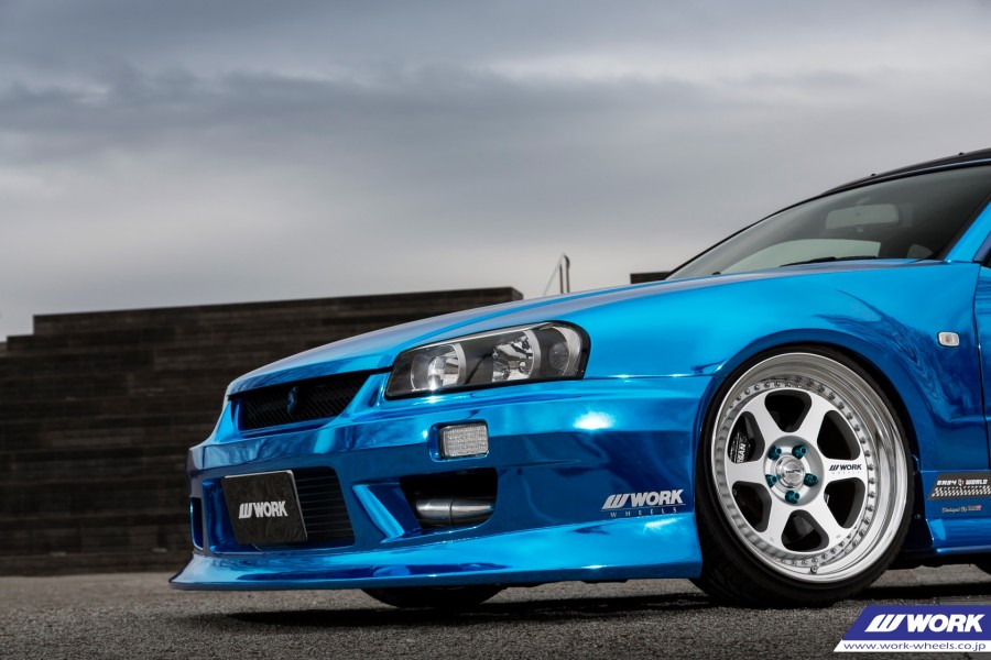 Nissan Skyline R34 rines Work Meister L1 18″