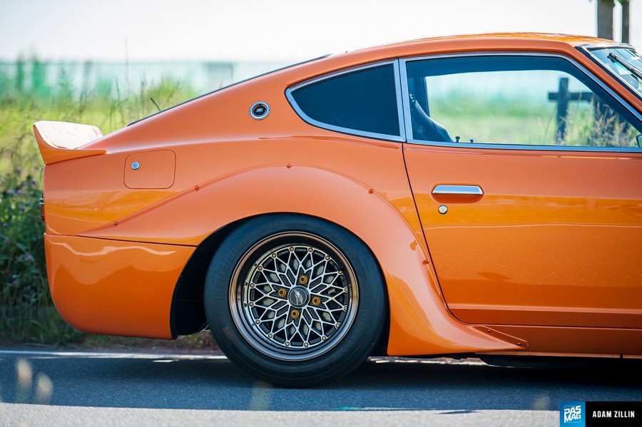 Datsun 280Z rines Star Road Glow Star 15″ 9J ET-53 235/45 12J ET-50 305/35 S30 Fairlady Z 