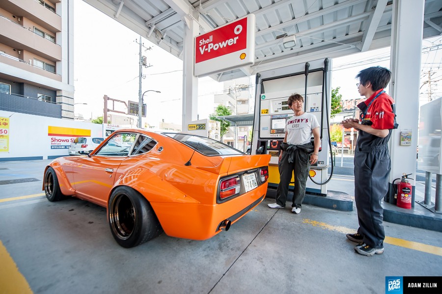 Datsun 280Z rines Star Road Glow Star 15″ 9J ET-53 235/45 12J ET-50 305/35 S30 Fairlady Z 