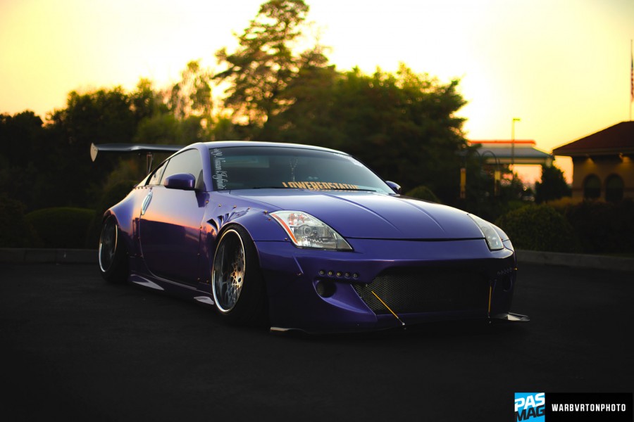 Nissan 350Z rines VIP Modular VX110 18″ 10.5J ET-16 255/35 12J ET-8 295/35