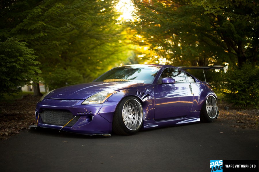 Nissan 350Z rines VIP Modular VX110 18″ 10.5J ET-16 255/35 12J ET-8 295/35