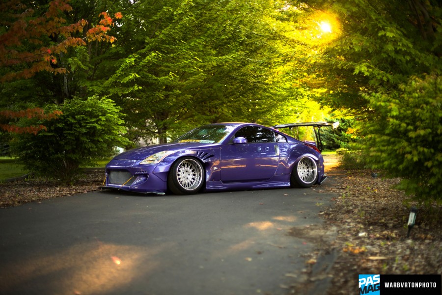 Nissan 350Z rines VIP Modular VX110 18″ 10.5J ET-16 255/35 12J ET-8 295/35