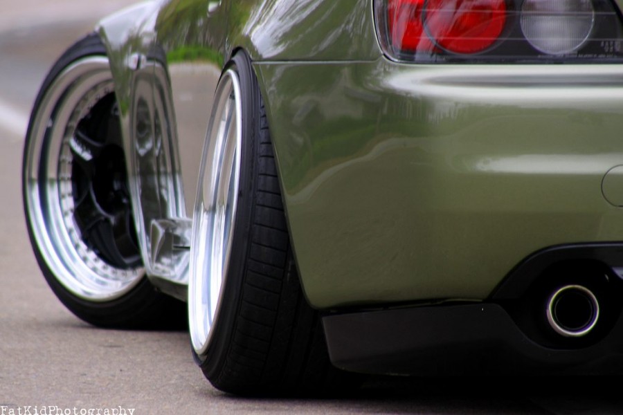 Honda S2000 rines Work Meister S1 3P 18″ 9.5J ET24 225/40 10.5J 255/35