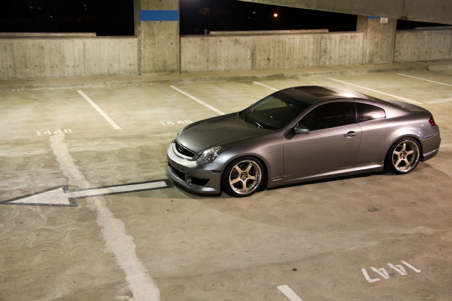Infiniti G35 Coupe V35 rines Rays Gram Lights 57F Pro 19″ 9.5J ET7 245/40 10.5J 255/40