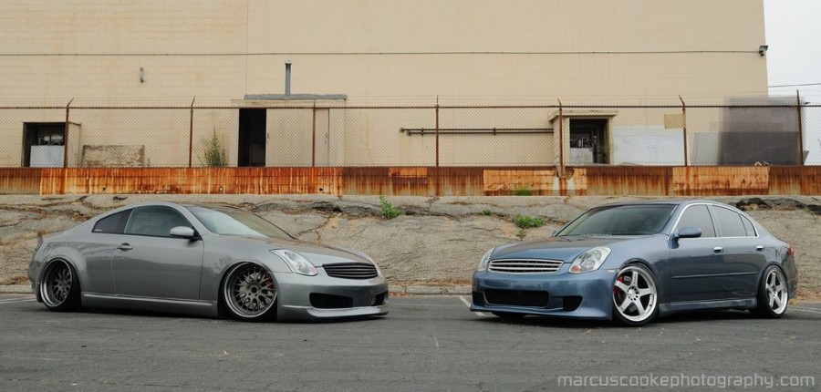 Infiniti G35 Coupe rines Kranson Forged Mesh Klassic 20″ 10J ET-4 225/30 11.5J ET-2 265/30
