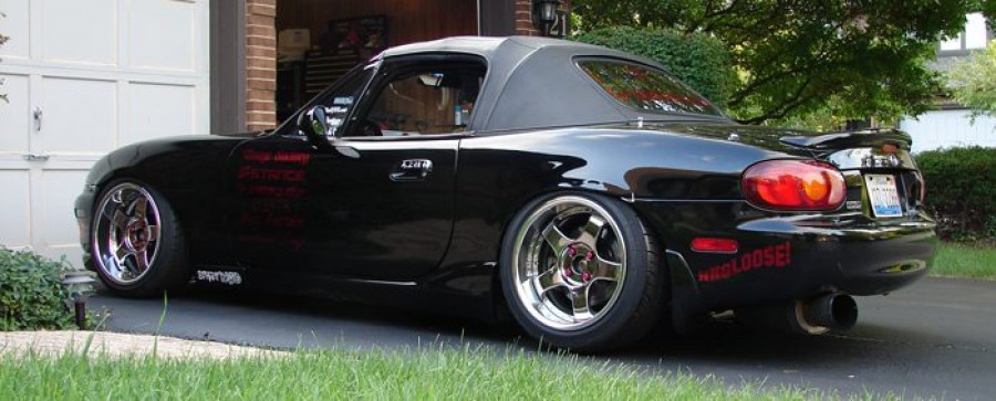 Mazda MX-5 Miata rines SSR Professor SP1R 16″ 8J 205/40 9J ET13 215/45