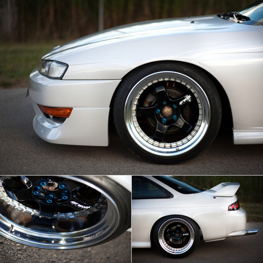 Nissan Silvia S14 rines Work Meister S1 3P 18″ 9.5J ET-1 10.5J