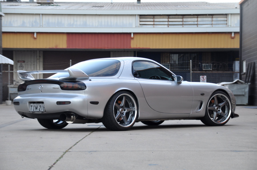 Mazda RX-7 FD rines Rays Volk Racing GT-S 19″ 9.5J ET28 225/35 10.5J 265/30